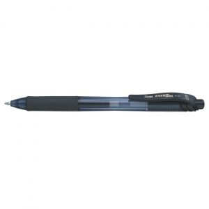 Pentel Stylo roller r&eacute;tractable EnerGel BL107 pointe moyenne (0,7&nbsp;mm) avec zone de pr&eacute;hension - Encre Noire