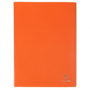 EXACOMPTA Prot&egrave;ge-documents en polypropyl&egrave;ne 5/10e OPAK pochettes Cristal 100 vues - A4 - Orange