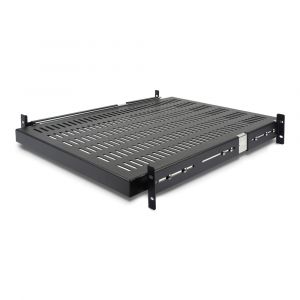 StarTech.com Etag&egrave;re coulissante pour Rack de Serveur 2U - Profondeur ajustable 48 cm - 22.7kg, Etag&egrave;re ajustable, Acier, Noir, 6,4 kg UNISLDSHF19