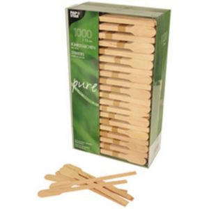 PAPSTAR Touillette 'pure', longueur, 130 mm, en bois