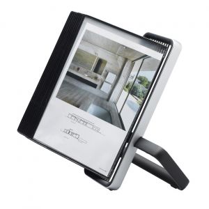 Djois Kit pupitre de présentation VEO - A4 - 10 Poches - Cadre aluminium