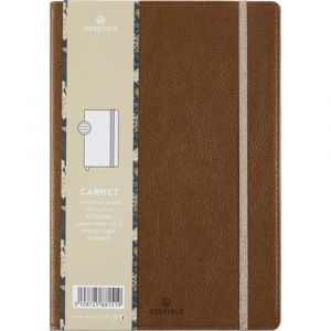 OBERTHUR Carnet a5 carmen marron glace - 200 pages - souple - ligne 588151