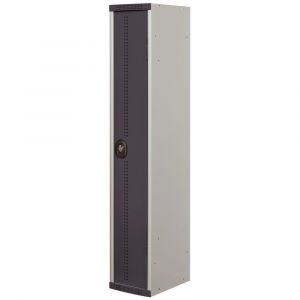 Vestiaire métal Team Color industrie salissante - 1 colonne L.40 cm - Corps Gris - Porte Anthracite