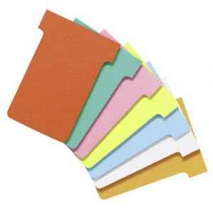 Nobo Fiche T2 orange pour planning - lot de 100