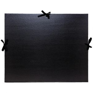 EXACOMPTA Carton &agrave; dessin kraft noir vernis avec ruban 32x45 cm - Pour format A3 - Noir