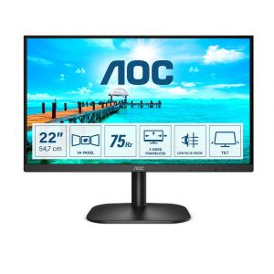 AOC B2 22B2H/EU, 54,6 cm (21.5'), 1920 x 1080 pixels, Full HD, LED, 4 ms, Noir