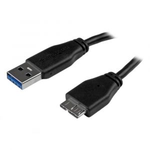 StarTech.com C&acirc;ble SuperSpeed USB 3.0 slim A vers Micro B de 15 cm - M&acirc;le / M&acirc;le - Noir, 0,15 m, USB A, Micro-USB B, USB 3.2 Gen 1 (3.1 Gen 1), M&acirc;le/M