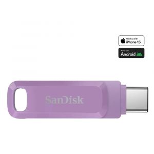 SanDisk Ultra Dual Drive Go, 512 Go, USB Type-C, 3.2 Gen 1 (3.1 Gen 1), 400 Mo/s, Pivotant, Lavande SDDDC3-512G-G46L