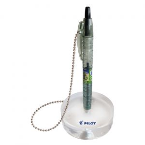 Pilot Stylo de comptoir sur socle B2P Ecoball -  Pointe moyenne 1 mm - Noir