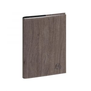 EXACOMPTA Agenda de poche Horizons 13 Woody 9 x 13 cm Semainier Janvier &agrave; d&eacute;cembre 2026 - Taupe