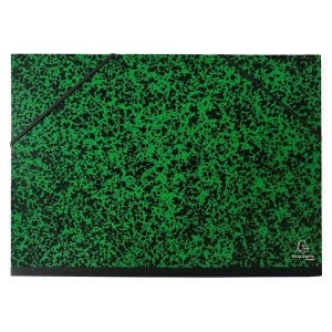 EXACOMPTA Carton &agrave; dessin Annonay avec &eacute;lastiques 32x45 cm - Pour format A3 - Vert