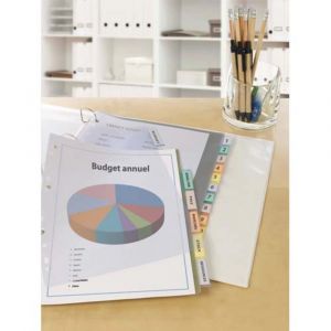 AVERY Jeu d'intercalaires 8 positions A4 en polypropyl&egrave;ne 18/100&egrave;me avec onglets personnalisables