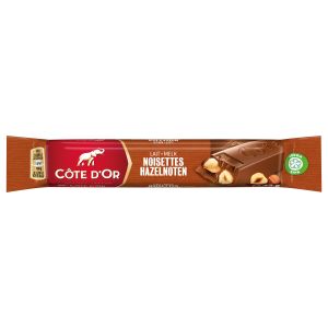 COTE D'OR Chocolat au lait avec noisettes enti&egrave;res Barre de 45g - Lot de 32