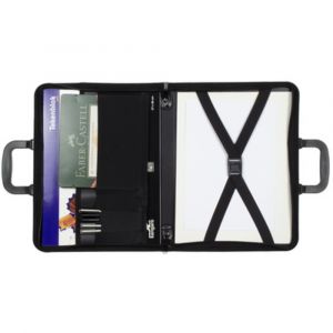 Porte-documents, A2, PP, avec poign&eacute;e, noir