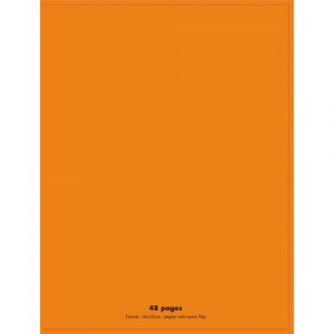 CONQUERANT C9 Cahier piq&ucirc;re 24x32cm 48 pages 90g grands carreaux Sey&egrave;s. Couverture polypropyl&egrave;ne Orange