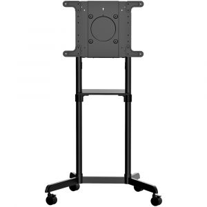 StarTech.com Chariot Meuble TV - Support TV sur Roulettes Portable pour &Eacute;crans VESA 37-70' (70kg) - Pied TV avec &Eacute;tag&egrave;re de Rangement - Inclinable - G