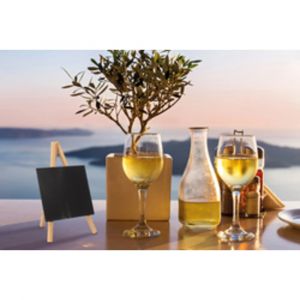 SECURIT Ardoise de table MINI avec tr&eacute;pied, h&ecirc;tre