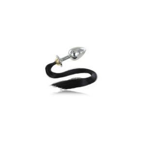 Metal Hard Anal Plug Steel With Tail 8,89cm 1ut