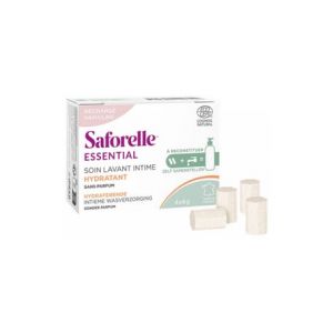 Saforelle Essential Soin Lavant Intime Hydratant Recharge B&acirc;tonnets 4x6g