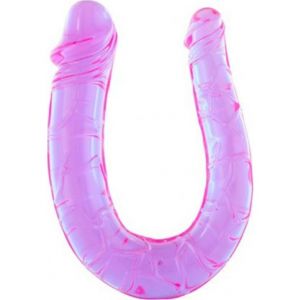 Dildo dansant Double Jelly Flexible Violet 1pc
