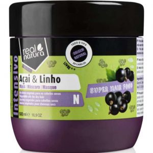 Real Natura Masque Super Nourriture Cheveux A&Atilde;&sect;a&Atilde;&shy; et Lin 500ml
