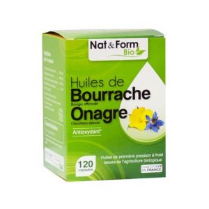 Nat Form Onagre Bourrache Bio 120 Capsules