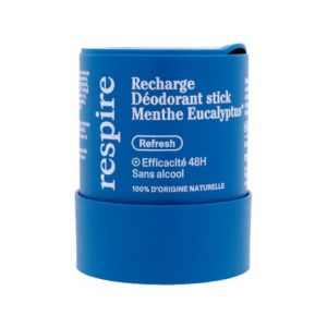 Respire Recharge D&eacute;odorant Stick Menthe Eucalyptus 48h 50 g