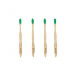 Brosse à dents Farline en bambou vert 1pc