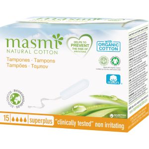 Tampons en coton naturel Masmi Digital Super Plus 15pcs