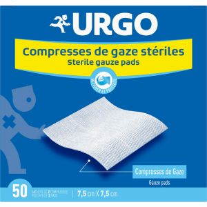 Urgo Compresses Stériles 7,5cm x 7,5cm 2x50 Unités