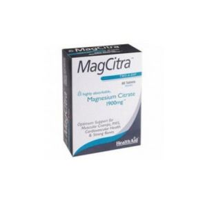 Aide à la santé Magcitra Citrate de magnésium 1900mg 60 Comp.