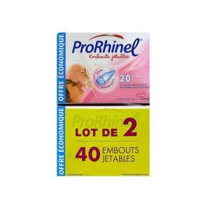 Prorhinel Lot de 2x20 Embouts Jetables Souples