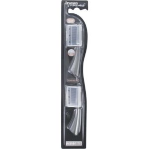 Inava Hybrid Brossette Sensibilité Noire Brins Coniques 2 Recharges