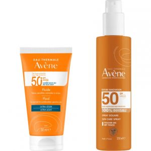 Avène Pack Fluido SPF50+ 50ml + Spray Invisible SPF50 200ml
