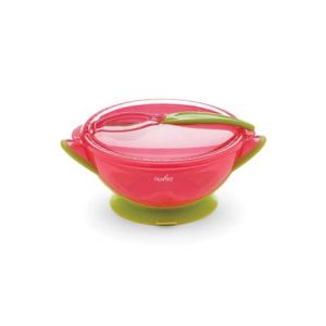 Nuvita Bol Couvercle Cuillère Rose 1ut