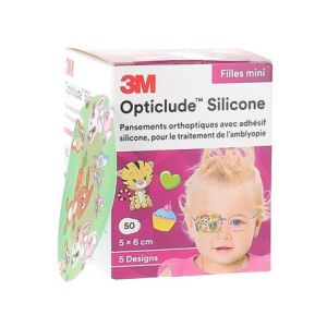3M Opticlude Girl Pans Orthopt Silic Mini 50uts