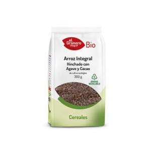 El Granero Integral Riz Brun Gonfl&eacute; Agave et Cacao Bio 300g