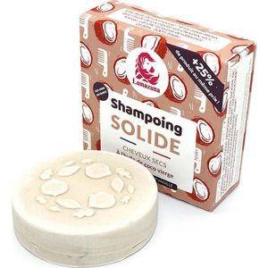 Shampooing Lamazuna à la vanille solide et à la noix de coco pour cheveux secs 55g