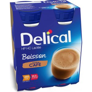 Delical HP HC Lactée Boisson Café 4x200ml