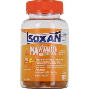 Isoxan Ma Vitalit&eacute; Gummies Adultes +18 Ans Citron 60 Gummies
