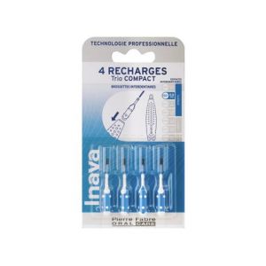 Inava Trio Compact Recharge Brossette Interdent Bleu 0,8Mm 4 uts