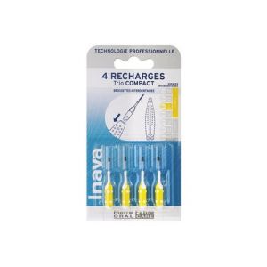 Inava Trio Compact Recharge Brossette Interdent Jaune 1Mm 4 uts