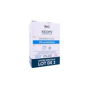Keops D&eacute;odorant &agrave; Bille 0% Aluminium 2x30 ml