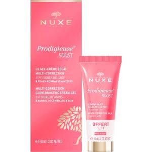 Nuxe Prodigieuse Boost Le Gel-Cr&egrave;me &Eacute;clat Multi-Correction 40ml + Le Baume-Huile R&eacute;cup&eacute;rateur Nuit 15ml
