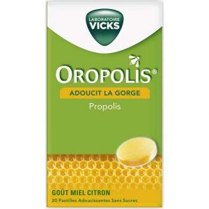 Mediflor Oropolis Pastilles Adoucissantes Miel Citron 20 unités