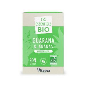 Nutri'sentiels Guarana & Ananas Bio 20 G&eacute;lules