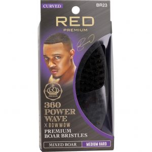 Red By Kiss 360 Power Wave Palm Boar Brush Medium Hard 1ut