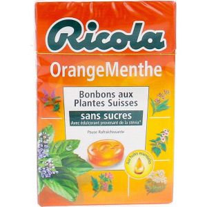 Ricola Bonbons aux Plantes Suisses Goût Orange Menthe 50g