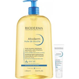 Bioderma Pack Atoderm Huile de Douche 1000ml + Atoderm Intensive Baume 45ml
