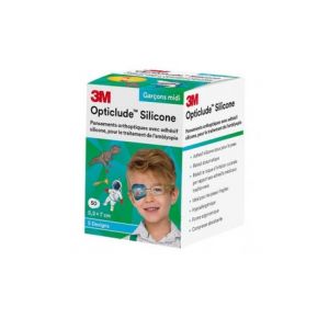 3M Opticlude Silicone Eye Boy Midi 50 Unités